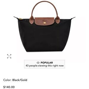 Longchamp Black MEDIUM Tote